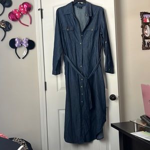 2022 Denim Maxi shirt dress. (16w)